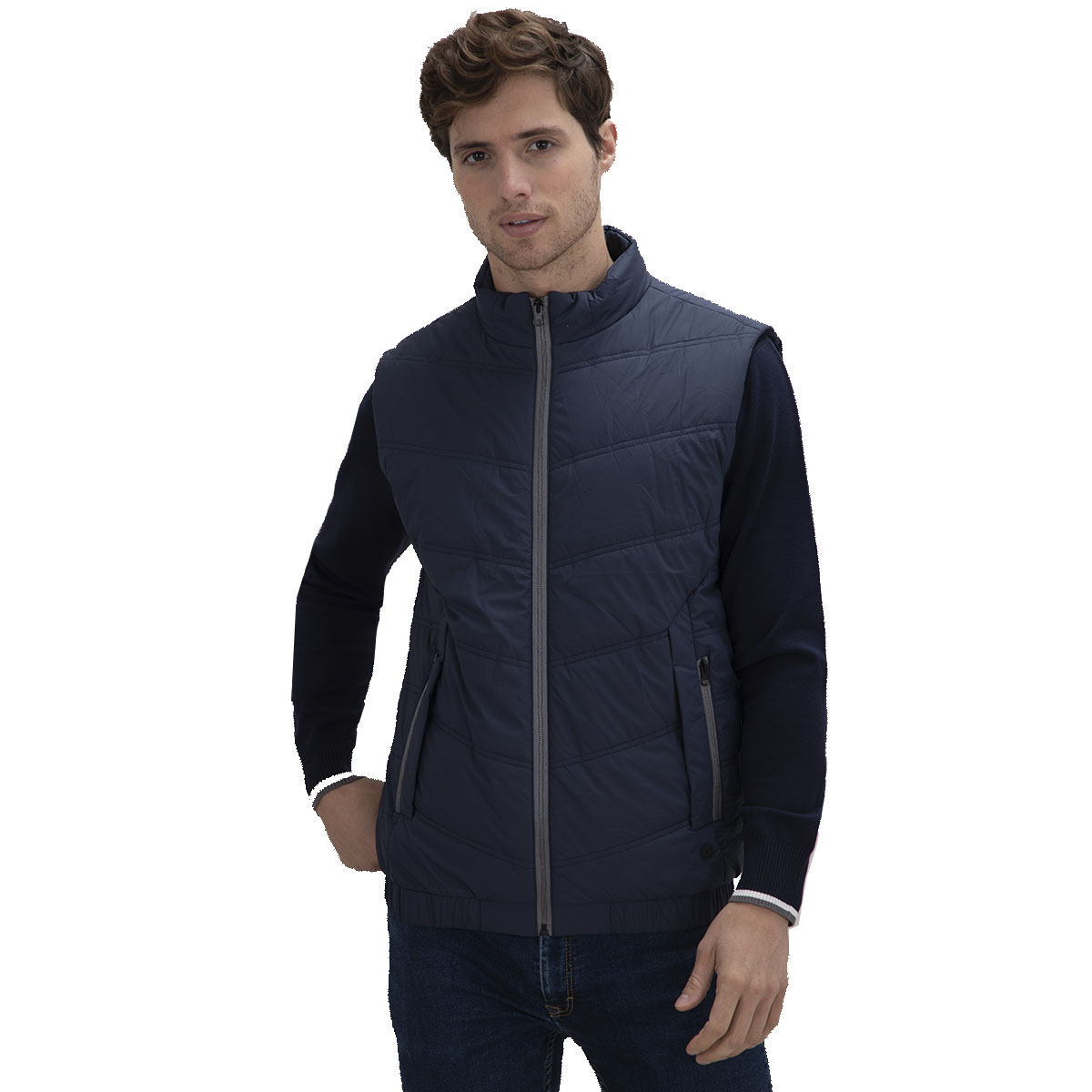Chaleco Capitonado Cuello Alto Caballero Generra 128602