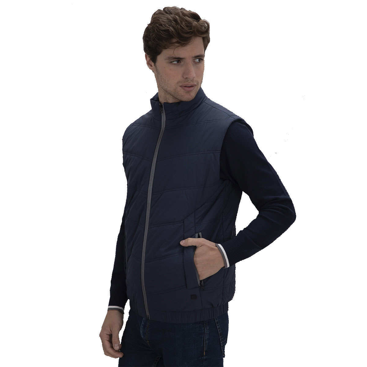 Chaleco Capitonado Cuello Alto Caballero Generra 128602