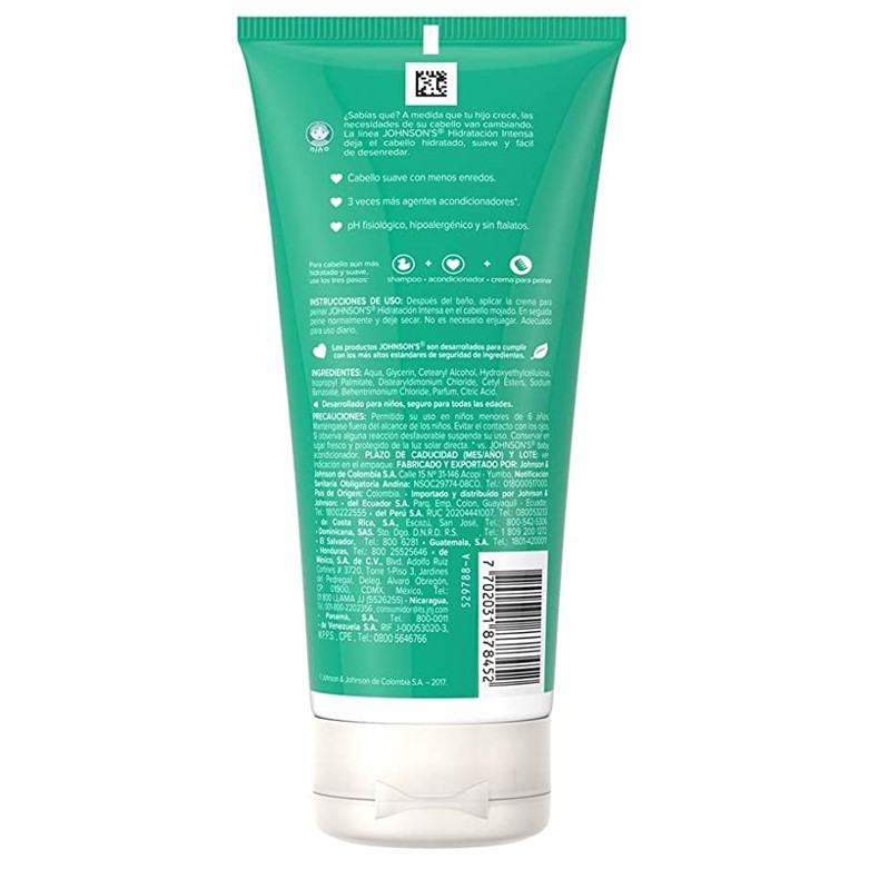 Johnson's Baby Crema P/peinar Hidratacion Intensa 200 Ml