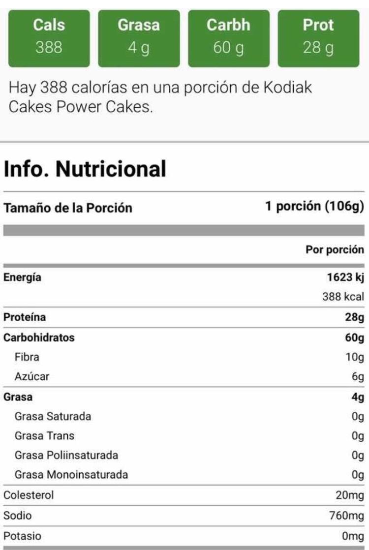 Harina Para Hot Cakes Wafles Proteína 2kg Kodiak Cakes