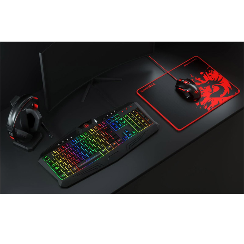 Redragon Teclado S101 + Mouse M601 + Headset H120 + Mousepad P016