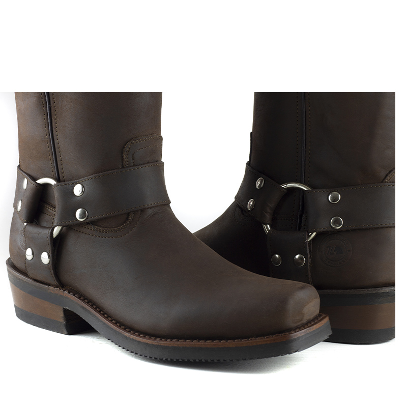 BOTAS LARGAS DE CABALLERO ESTILO BIKER SIETE LEGUAS 1801- C CRAZY CAFÉ