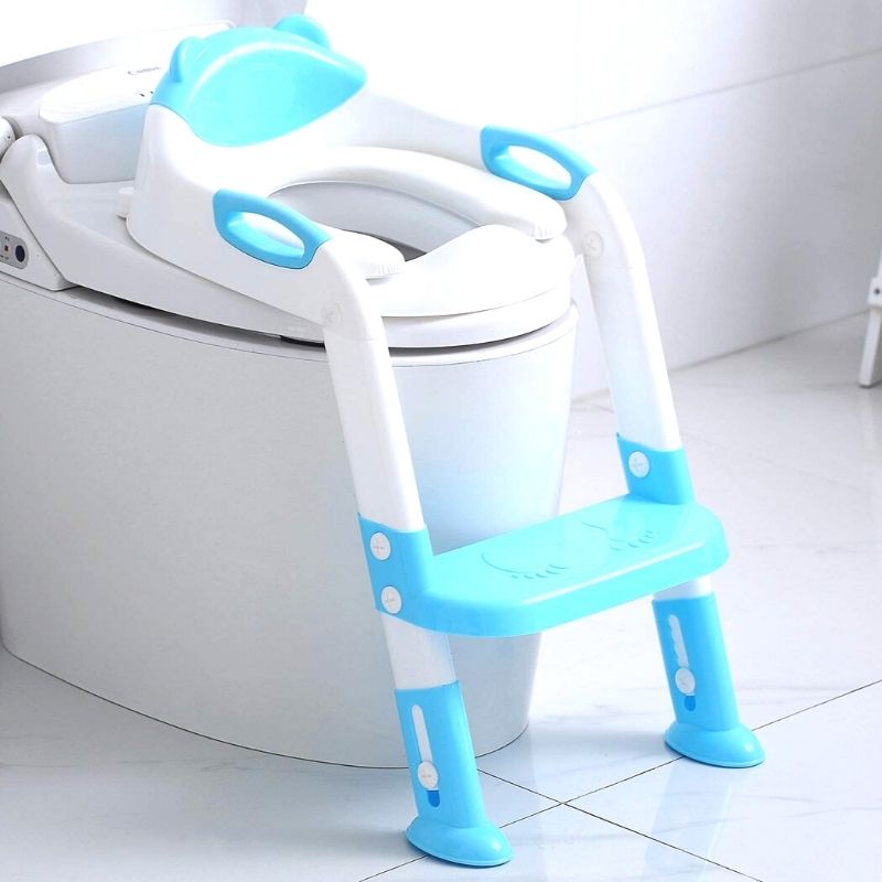ASIENTO PLEGABLE DE BAÑO PARA NIÑOS CON ESCALÓN