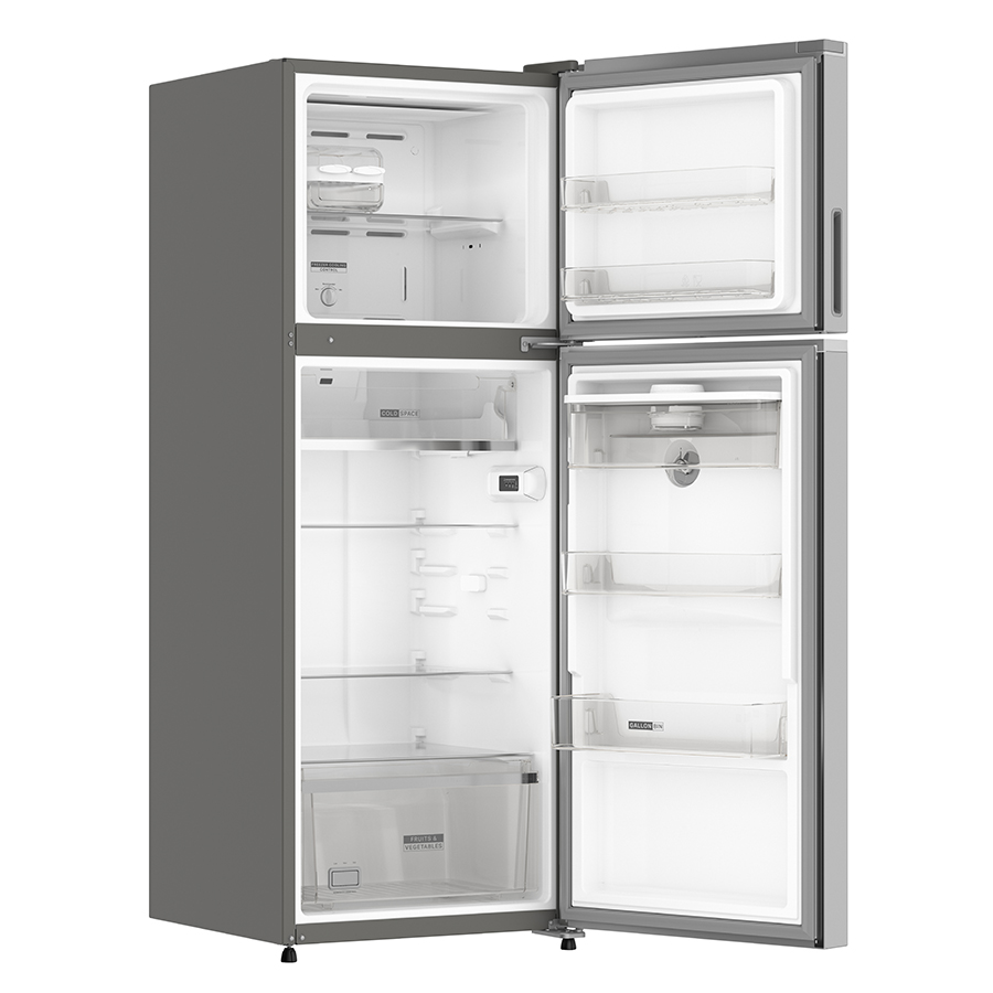Refrigerador Top Mount Whirlpool 13p³ Xpert Energy Saver con dispensador de agua exterior WT1333A Gris acero