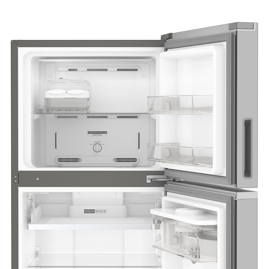 Refrigerador Top Mount Whirlpool 13p³ Xpert Energy Saver con dispensador de agua exterior WT1333A Gris acero