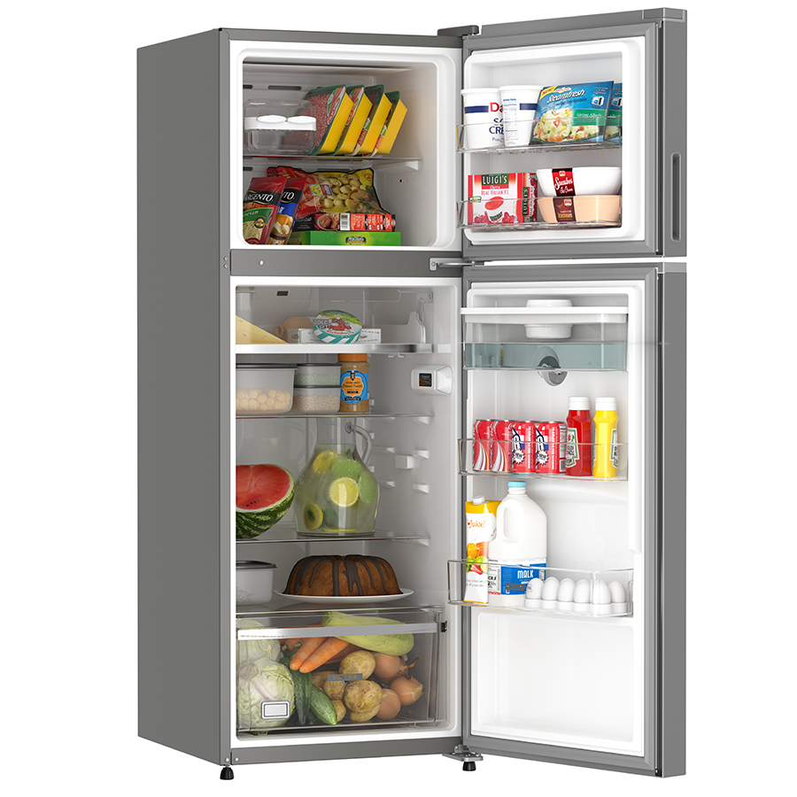 Refrigerador Top Mount Whirlpool 13p³ Xpert Energy Saver con dispensador de agua exterior WT1333A Gris acero