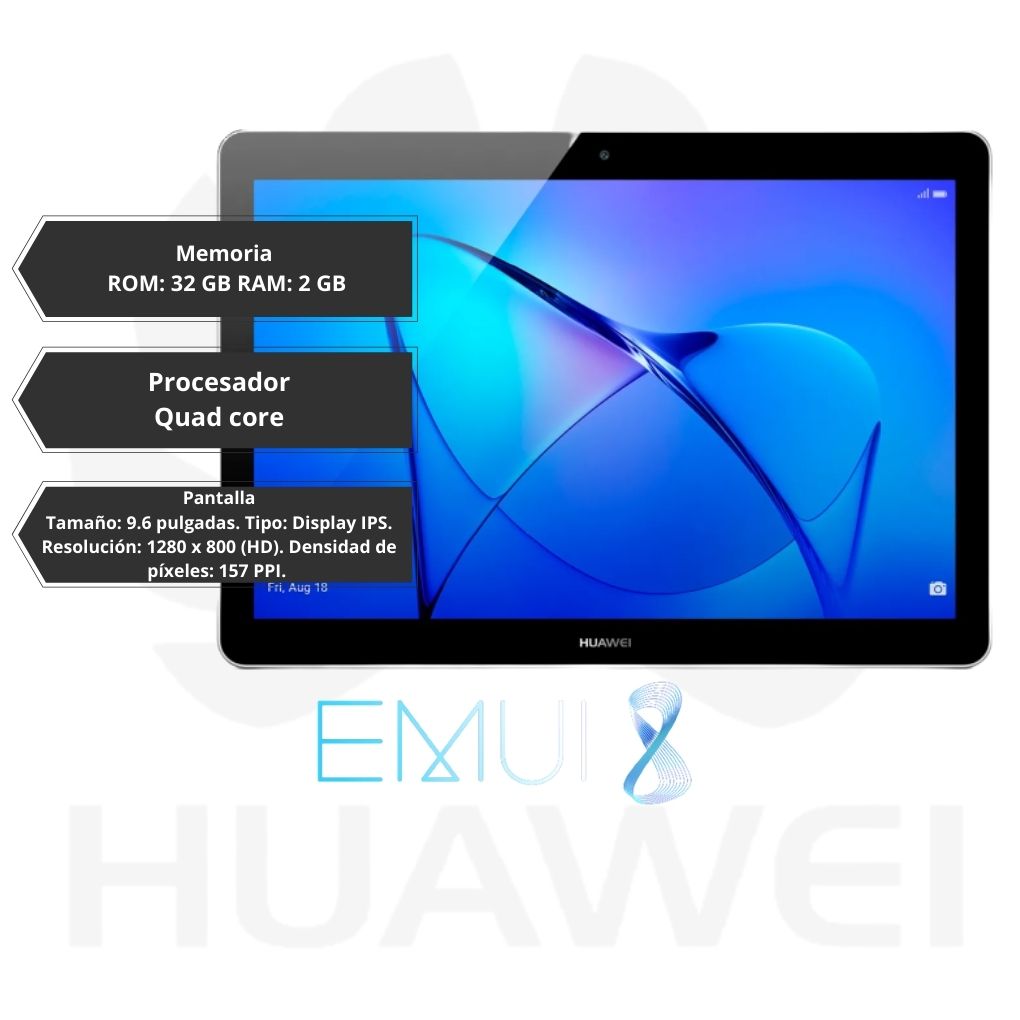 Tablet Huawei Mediapad T3 10 9.6" Quadcore 32 GB Ram 2 GB EMUI 8 Color Gris