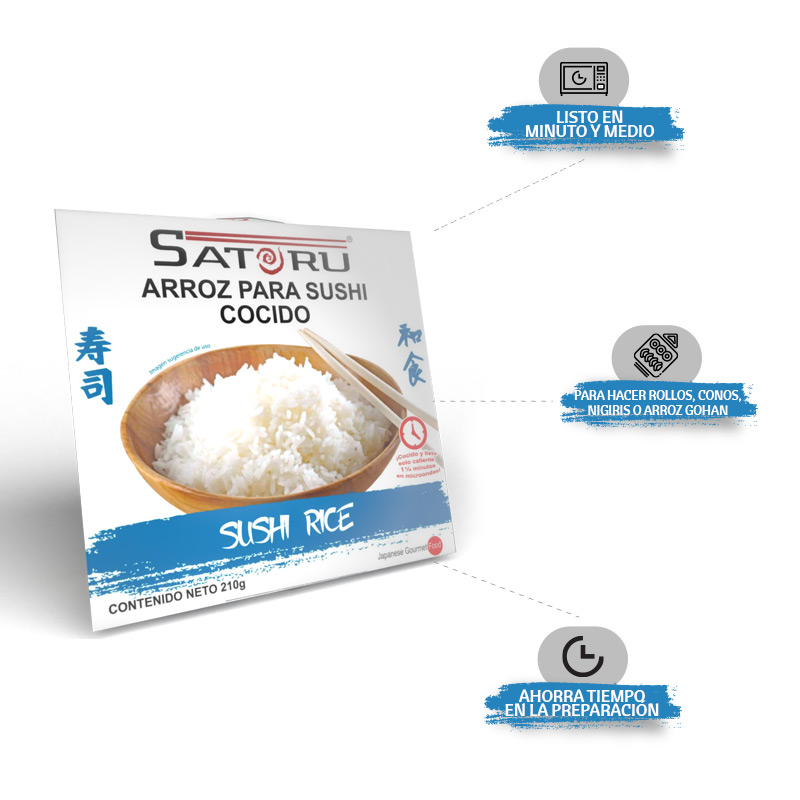 Arroz Cocido Para Sushi 210 grs. SATORU