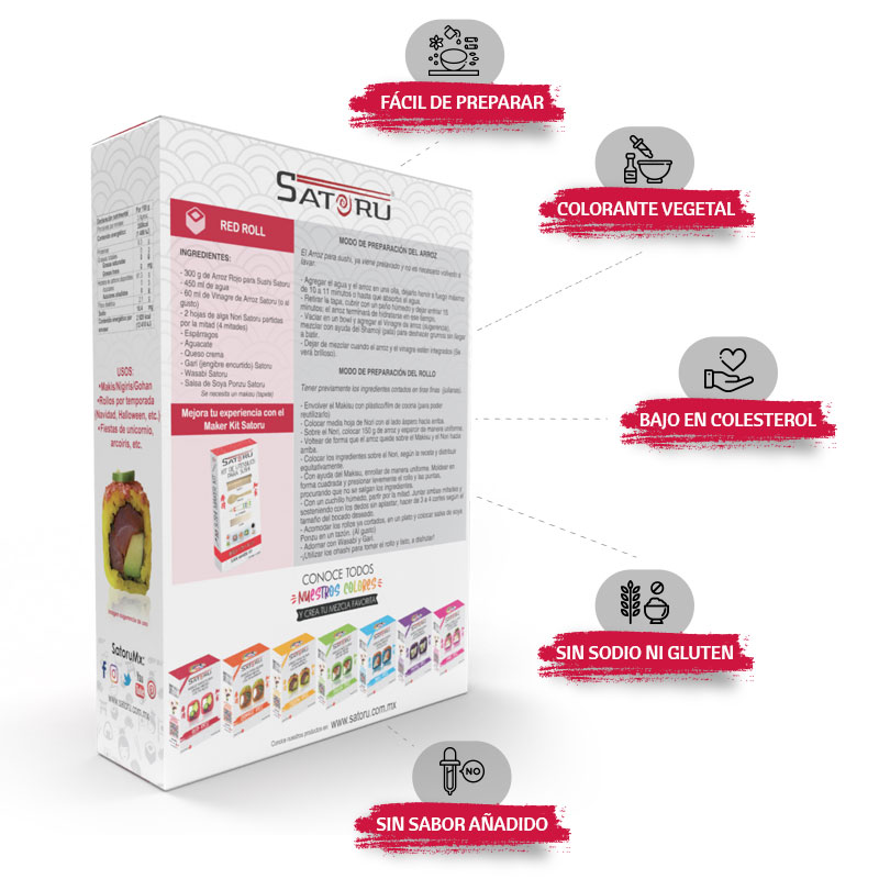 Arroz Para Sushi Rojo 300 grs. SATORU