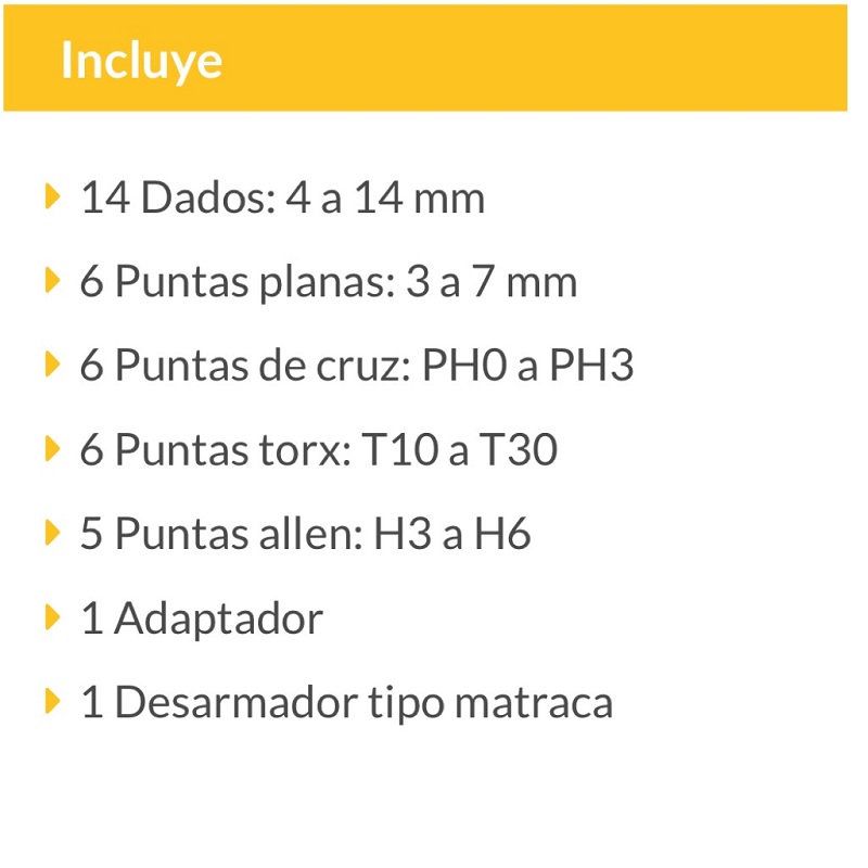 Juego de Matraca Dados y Puntas para mecanico -taller Mango Comfort Grip 39 Piezas JUDA-39P PRETUL