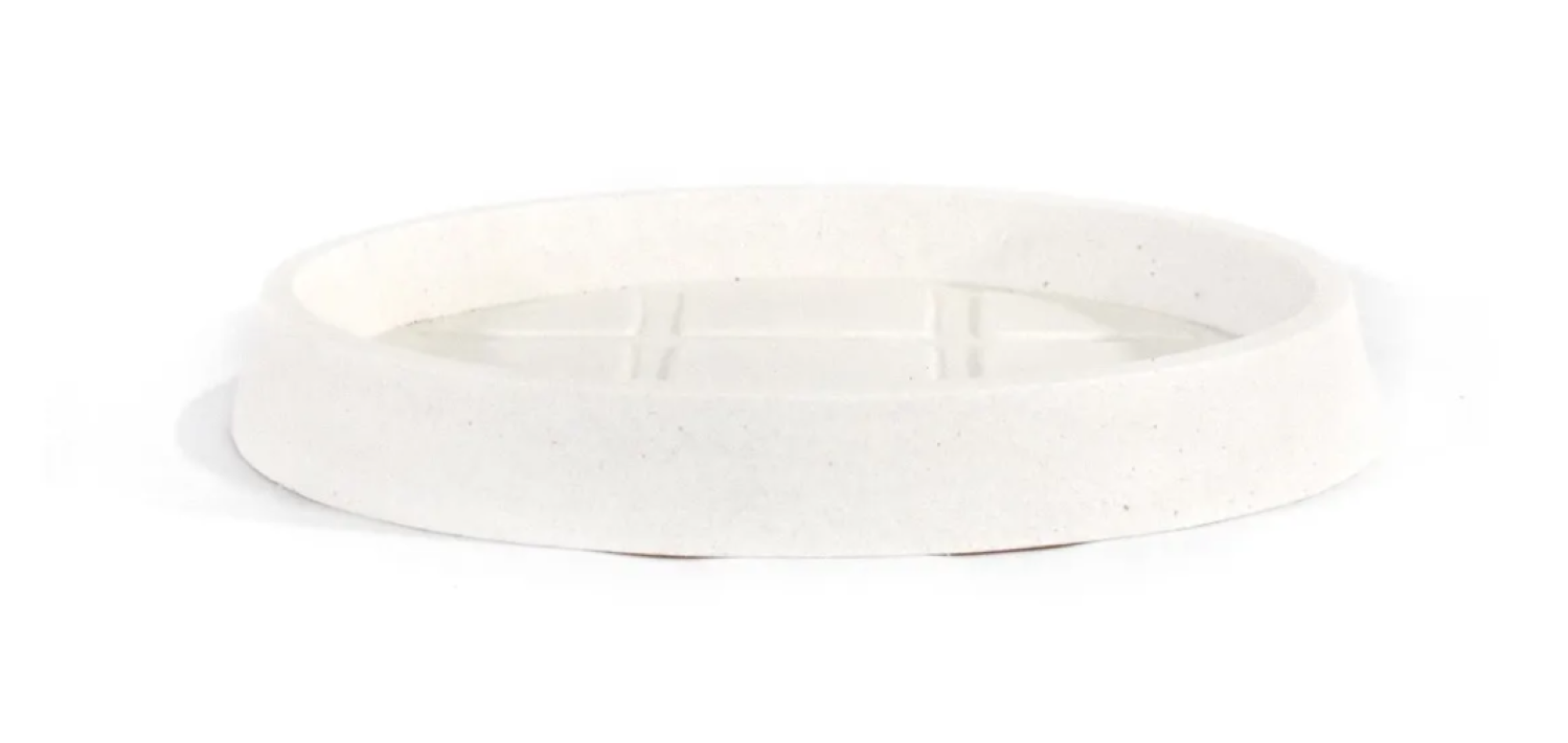 Maceta Cilindro Moderna Con Plato-Base Interior/exterior