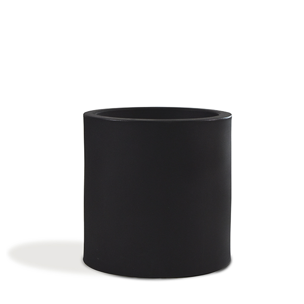 Maceta Cilindro Moderna Con Plato-Base Interior/exterior