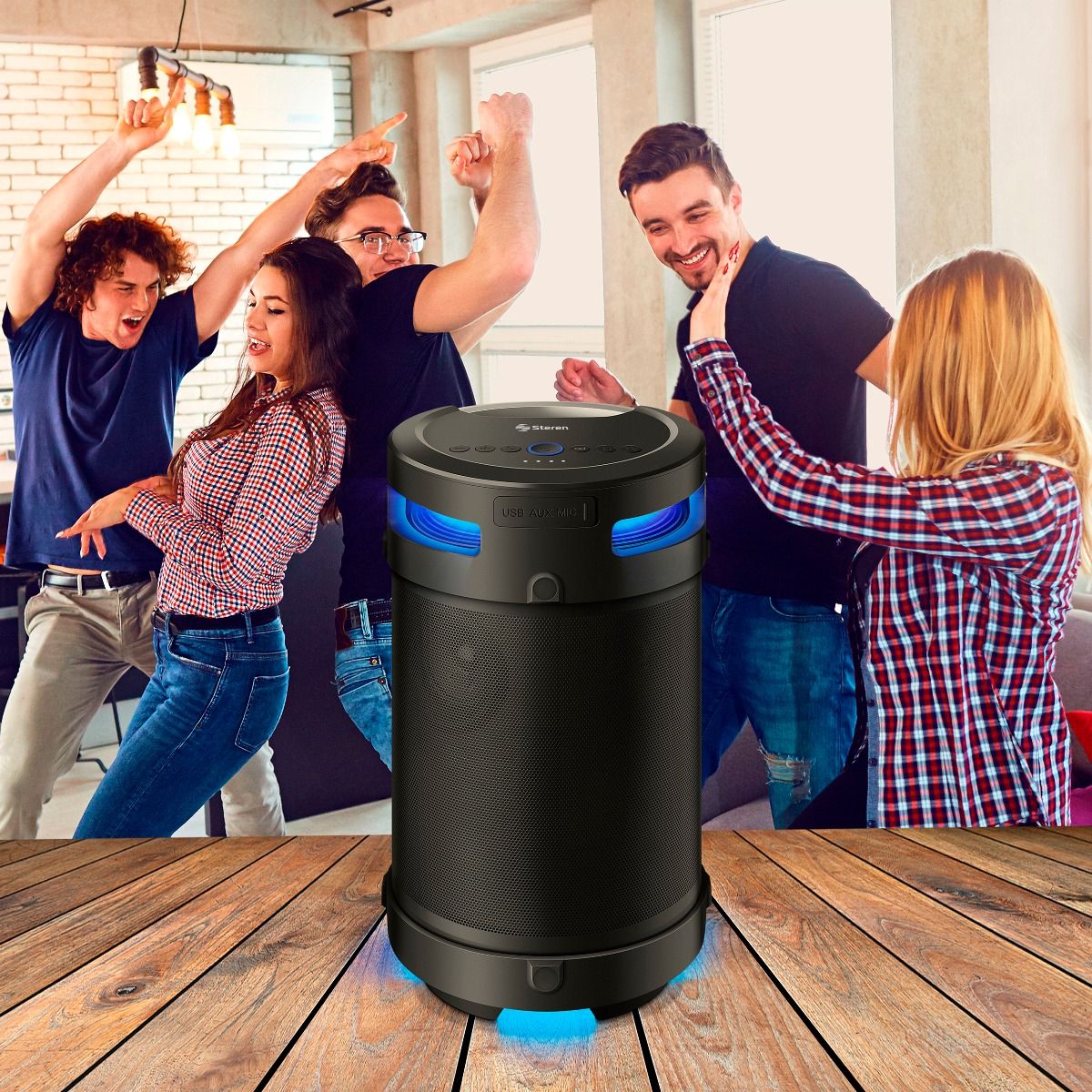 Bocina Bluetooth Bazooka Xbass 800W Luz Steren recargable