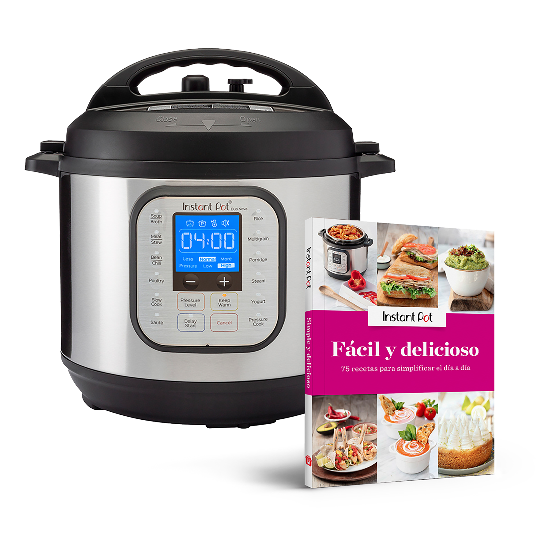 Pack Olla de presión Instant Pot Duo Nova + Libro Fácil y delicioso