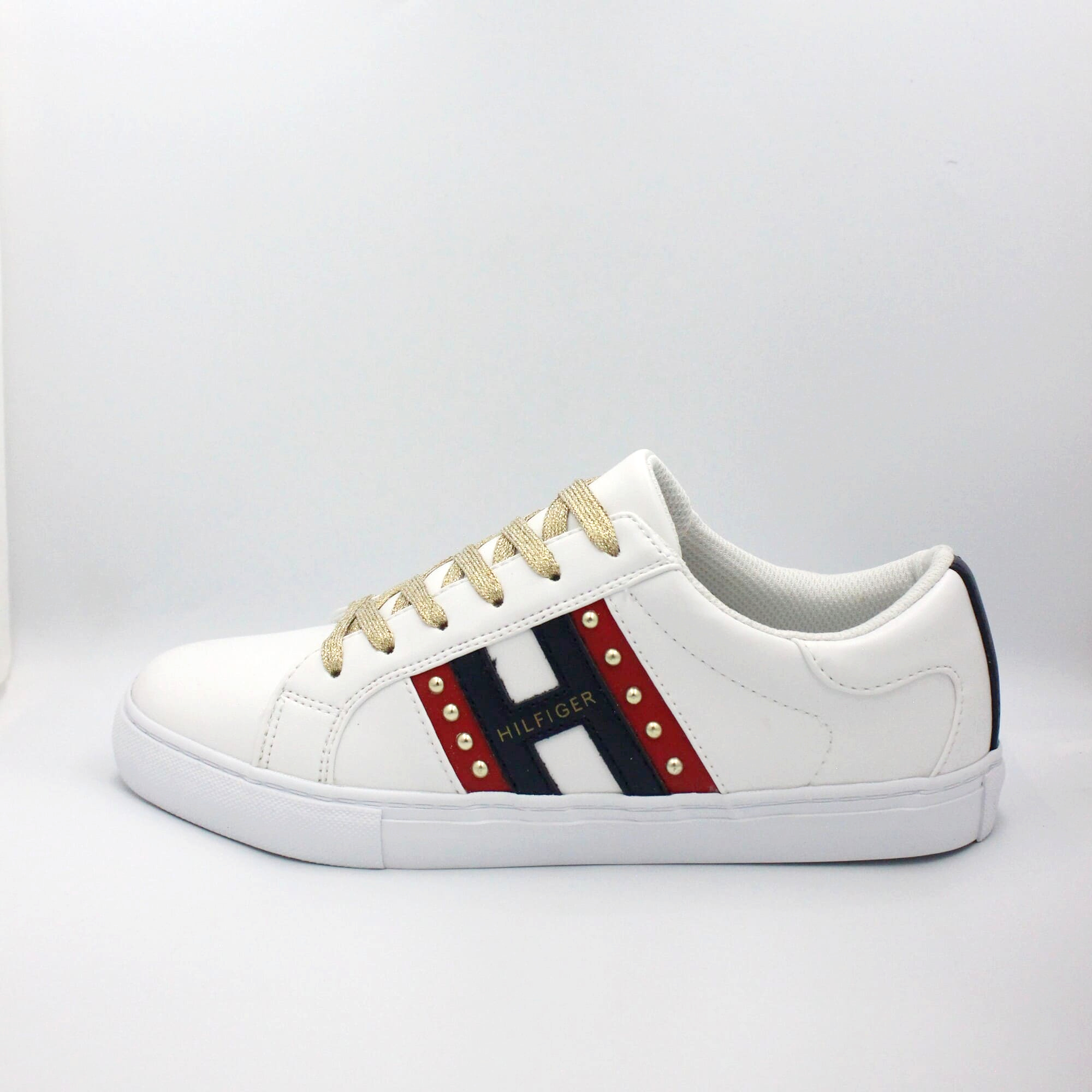 Tenis Tommy Hilfiger Lazzen Blanco Azul Rojo de Dama