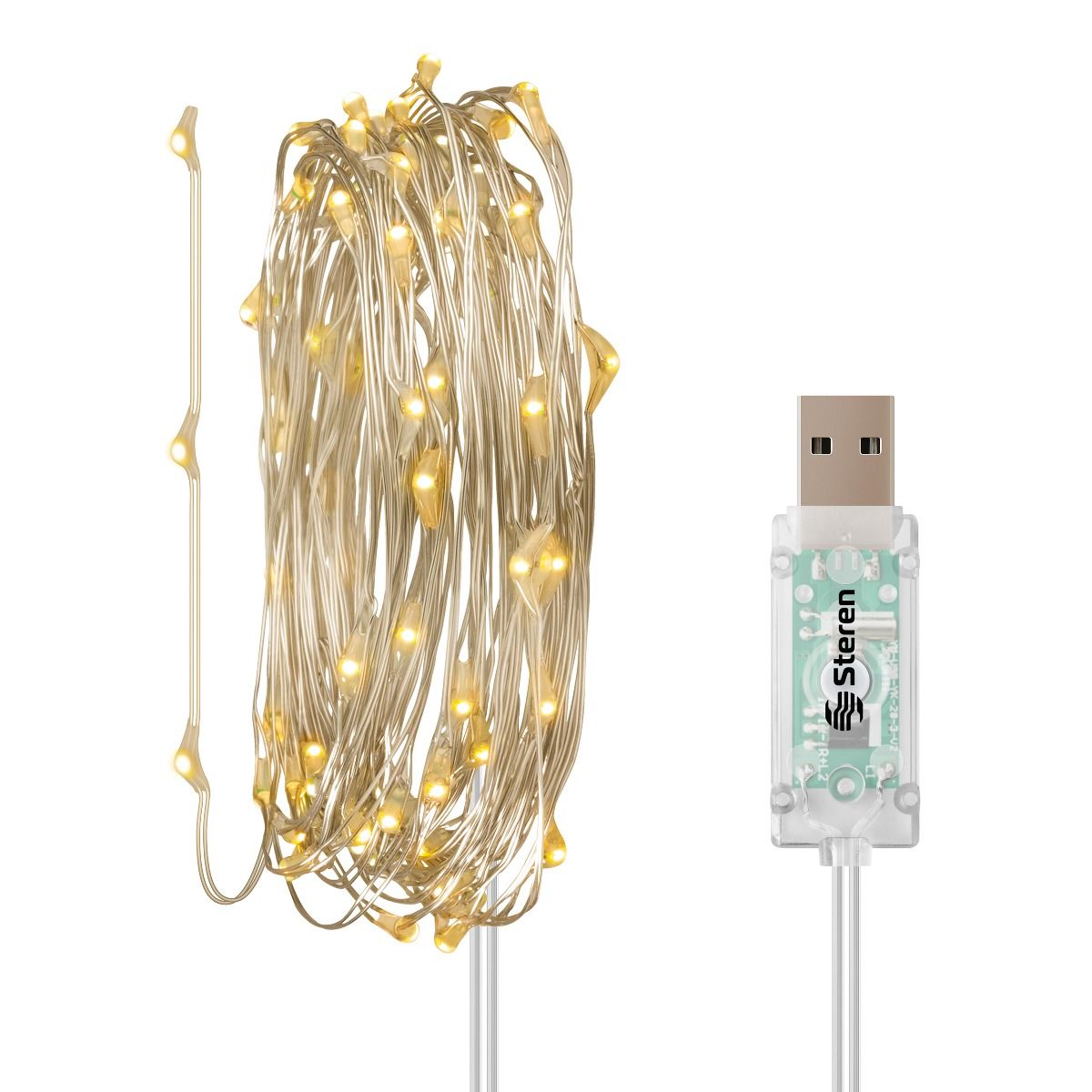 Serie Luces Led Micro Cálida 9.6 m USB Control Remoto Steren