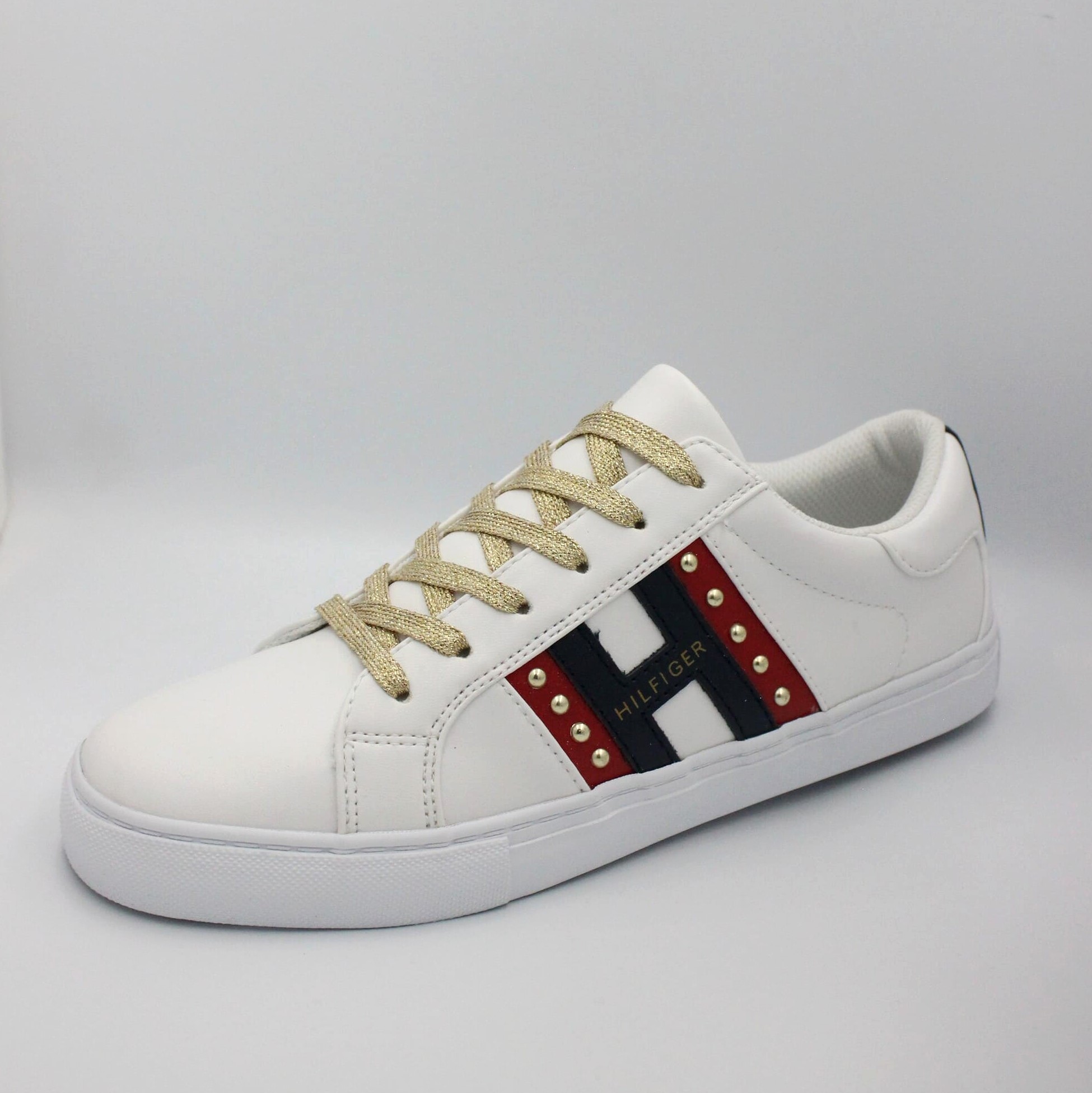 Tenis Tommy Hilfiger Lazzen Blanco Azul Rojo de Dama