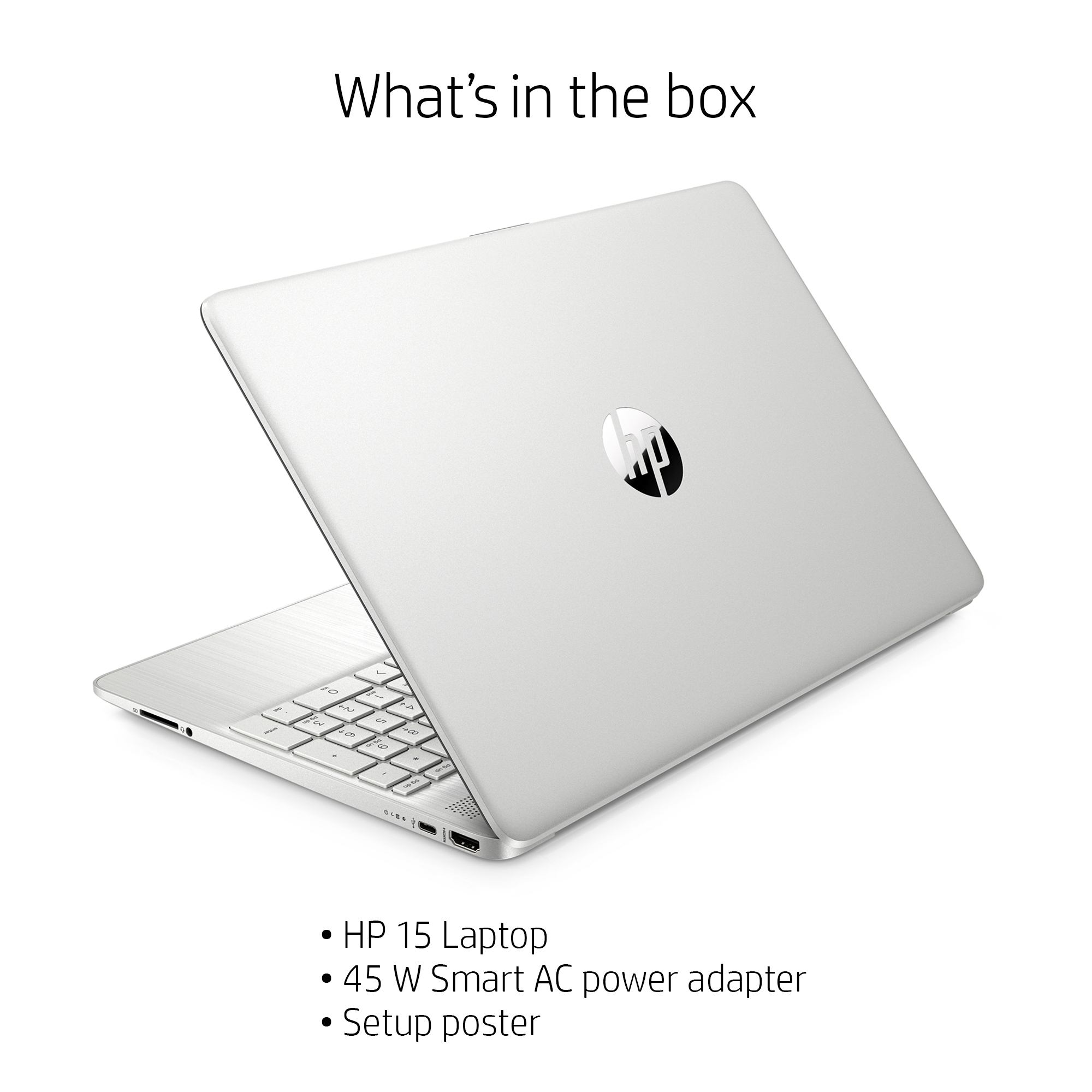 Laptop Hp 15.6 Fhd, Ryzen 3, 4gb Ram, 128gb Ssd, Silver + Disco externo 1TB