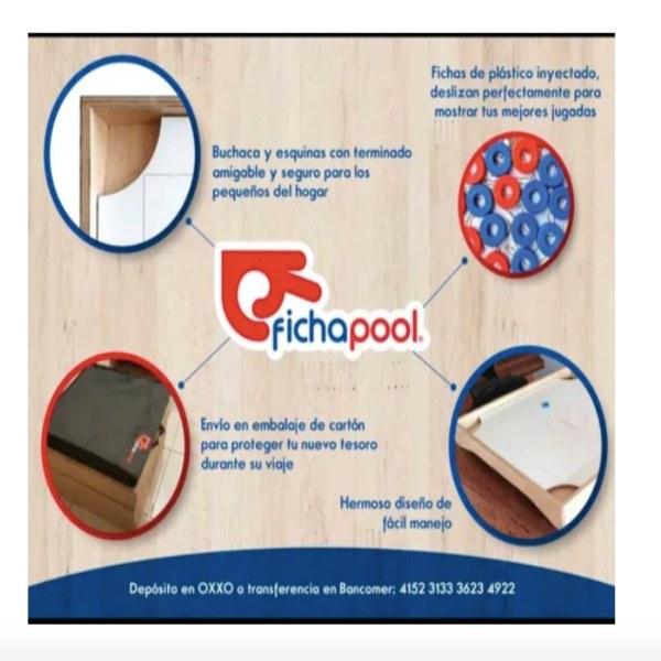 Tablero de juego de mesa fichapool clásico