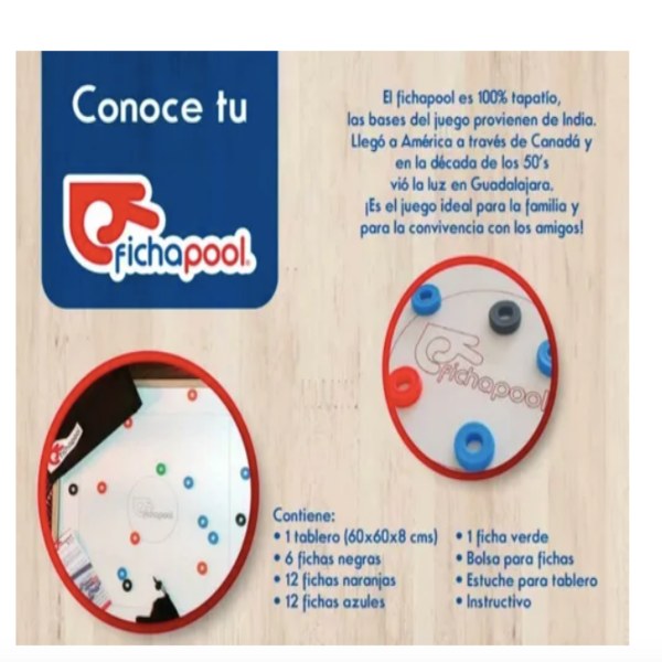 Tablero de juego de mesa fichapool clásico