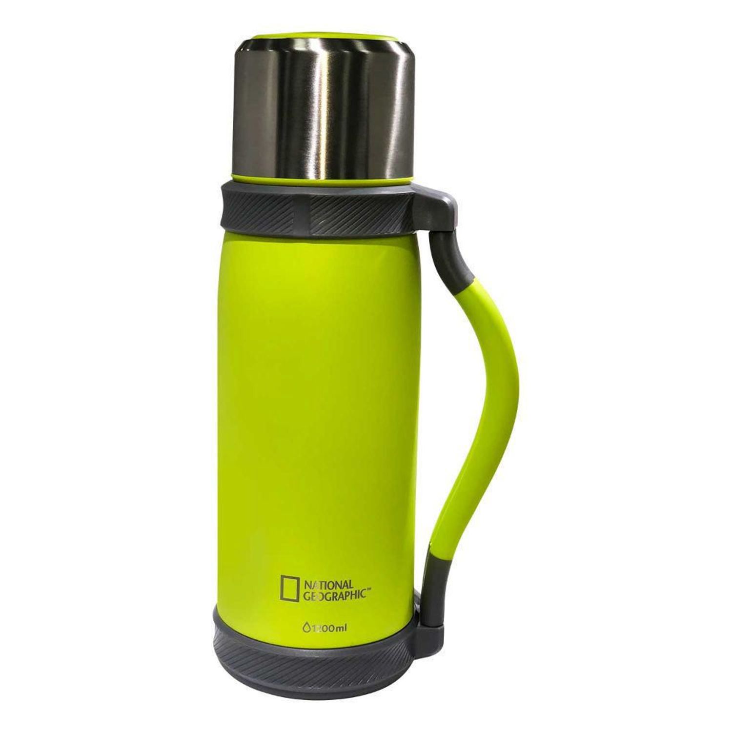 Termo metálico de acero inoxidable grande de 1200ml verde National Geographic THNG02