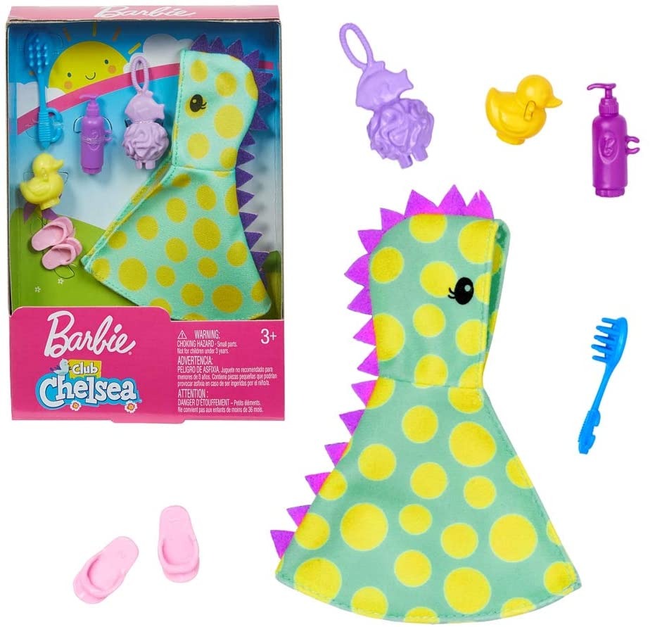 Barbie Chelsea Accesorios Y Ropa Natación Toalla Sandalias Mattel Niñas Diversión