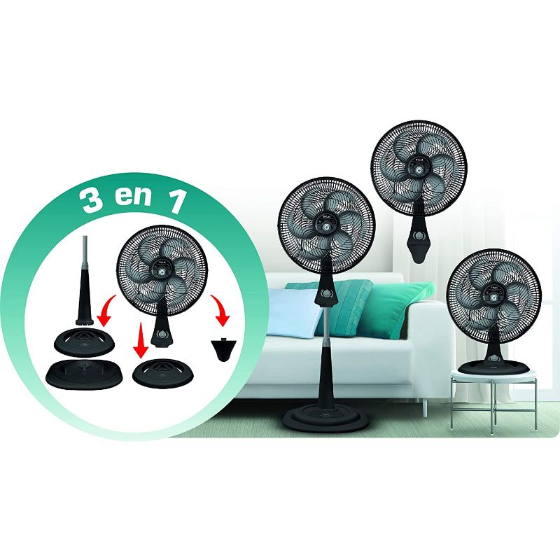 Ventilador T-FAL  Turbo Silence Maxx Repelente, 3 en 1 VE7760M0
