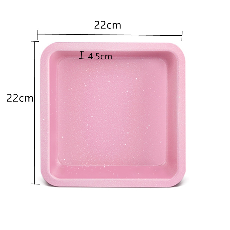 Set 5 moldes antiadherentes para hornear panqué, pizza, pastel, cupcakes, Rosa