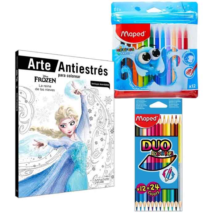 Libro Disney® Frozen Elsa P Colorear + Colores Y +