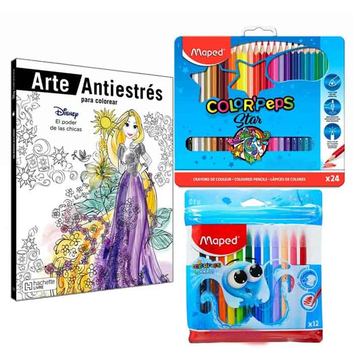 Libro Disney® Princesas Rapunzel Colorear + Colores