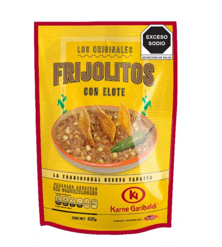 Frijoles Karne Garibaldi Peruanos Refritos Con Elote 420 Gr