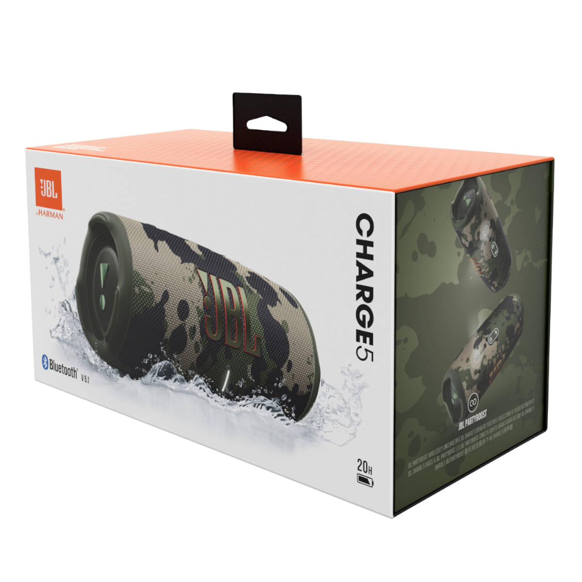 Bocina JBL Charge 5 Bluetooth Impermeable IP67 20 Horas Camuflaje
