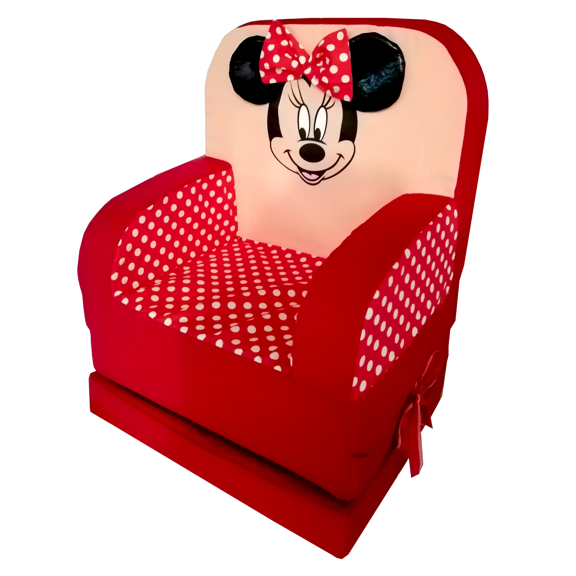 Sillon Cama Sofa Infantil para niños Minnie Mouse Rojo