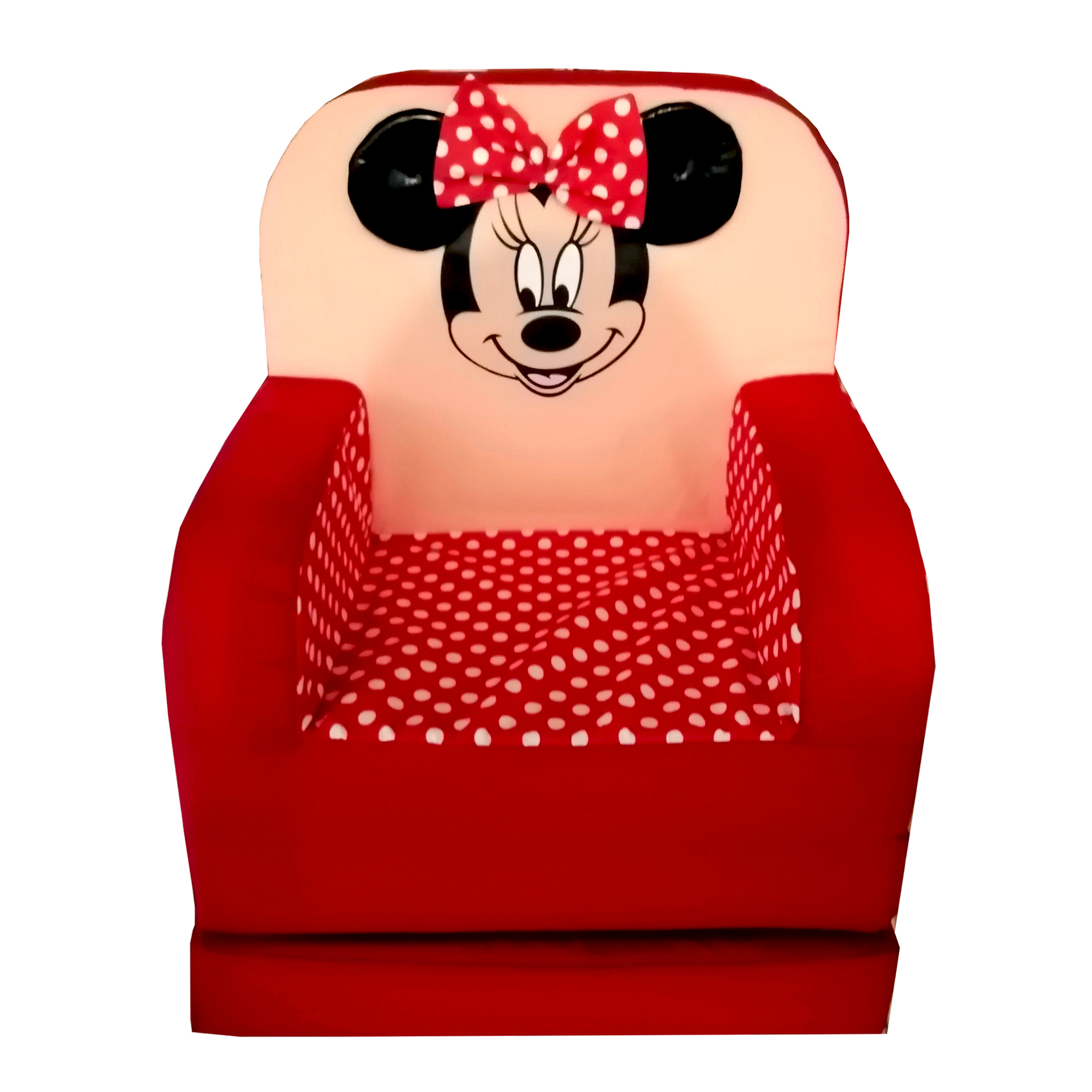 Sillon Cama Sofa Infantil para niños Minnie Mouse Rojo
