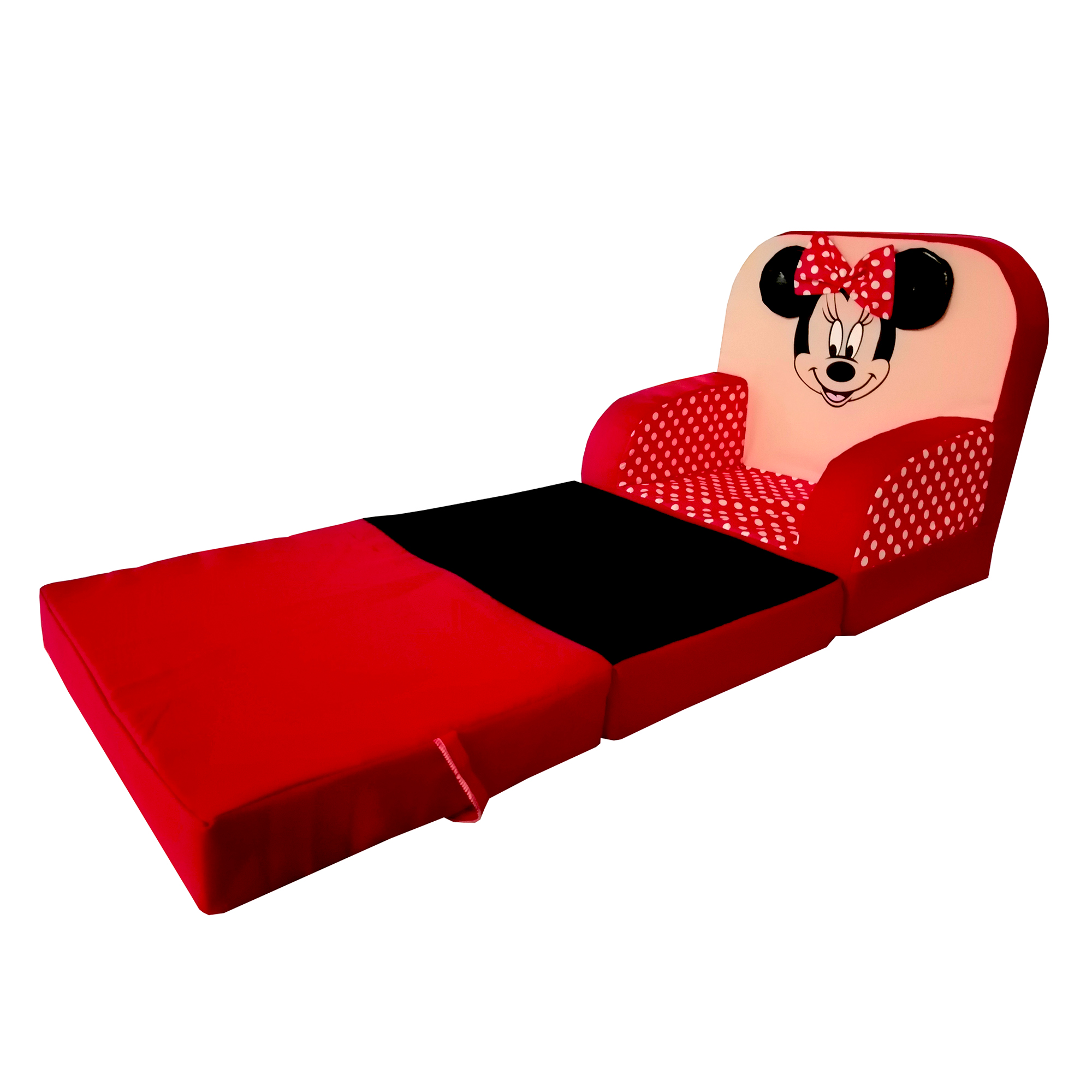 Sillon Cama Sofa Infantil para niños Minnie Mouse Rojo