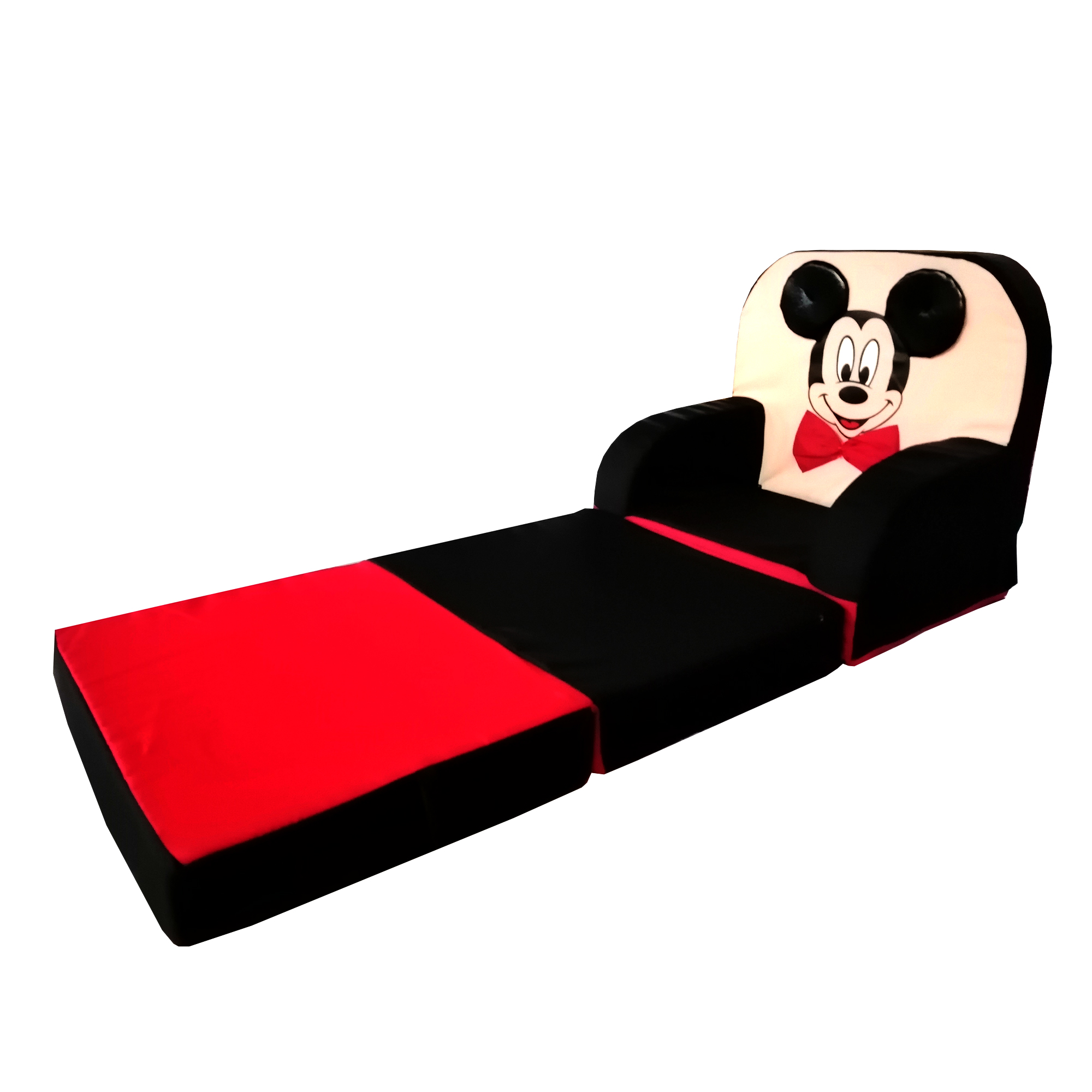 Sillon Cama Sofa Infantil para niños Mickey Mouse Negro