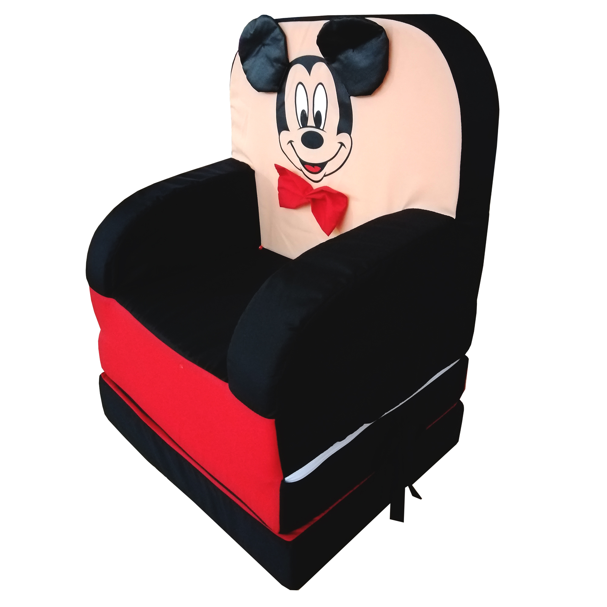 Sillon Cama Sofa Infantil para niños Mickey Mouse Negro