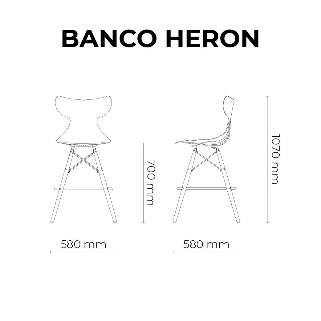 Silla Eames Para Comedor De Polipropileno Durable Patas de Metal