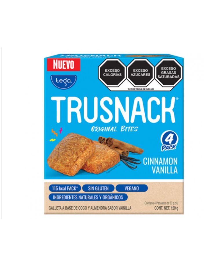 Galletas Trusnack Tega Pure Canela Vainilla 120 Gr Sin Gluten
