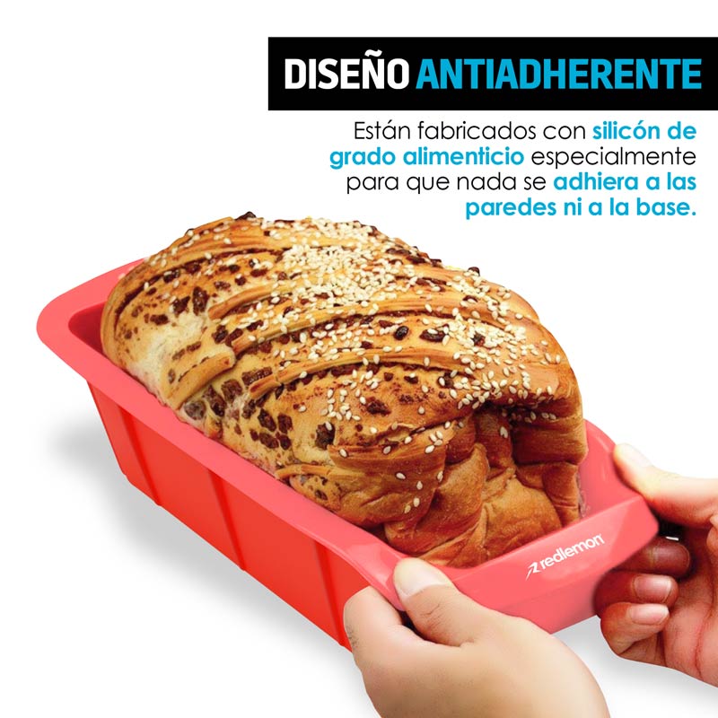 Moldes para Hornear de Silicona Antiadherente 2 Piezas Redlemon