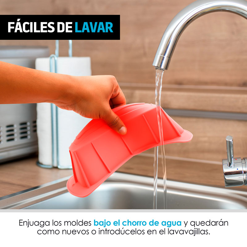 Moldes para Hornear de Silicona Antiadherente 2 Piezas Redlemon