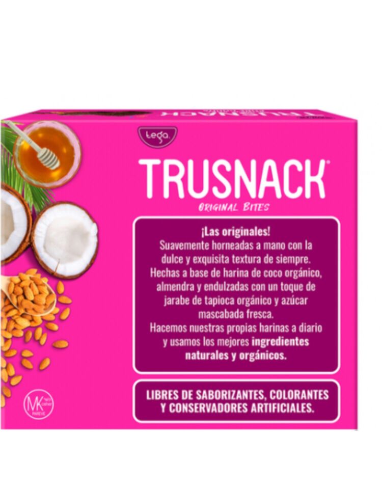 Galletas Trusnack Tega Pure Cocoa 120 Gr Sin Gluten