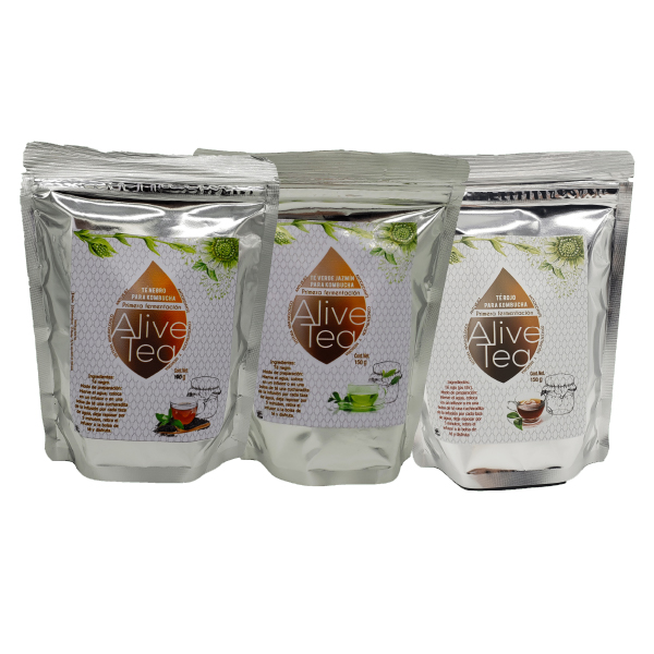 Alive Tea Infusión de Té negro especial para primera fermentación de kombucha o para disfrutar su sabor en una infusión 150g