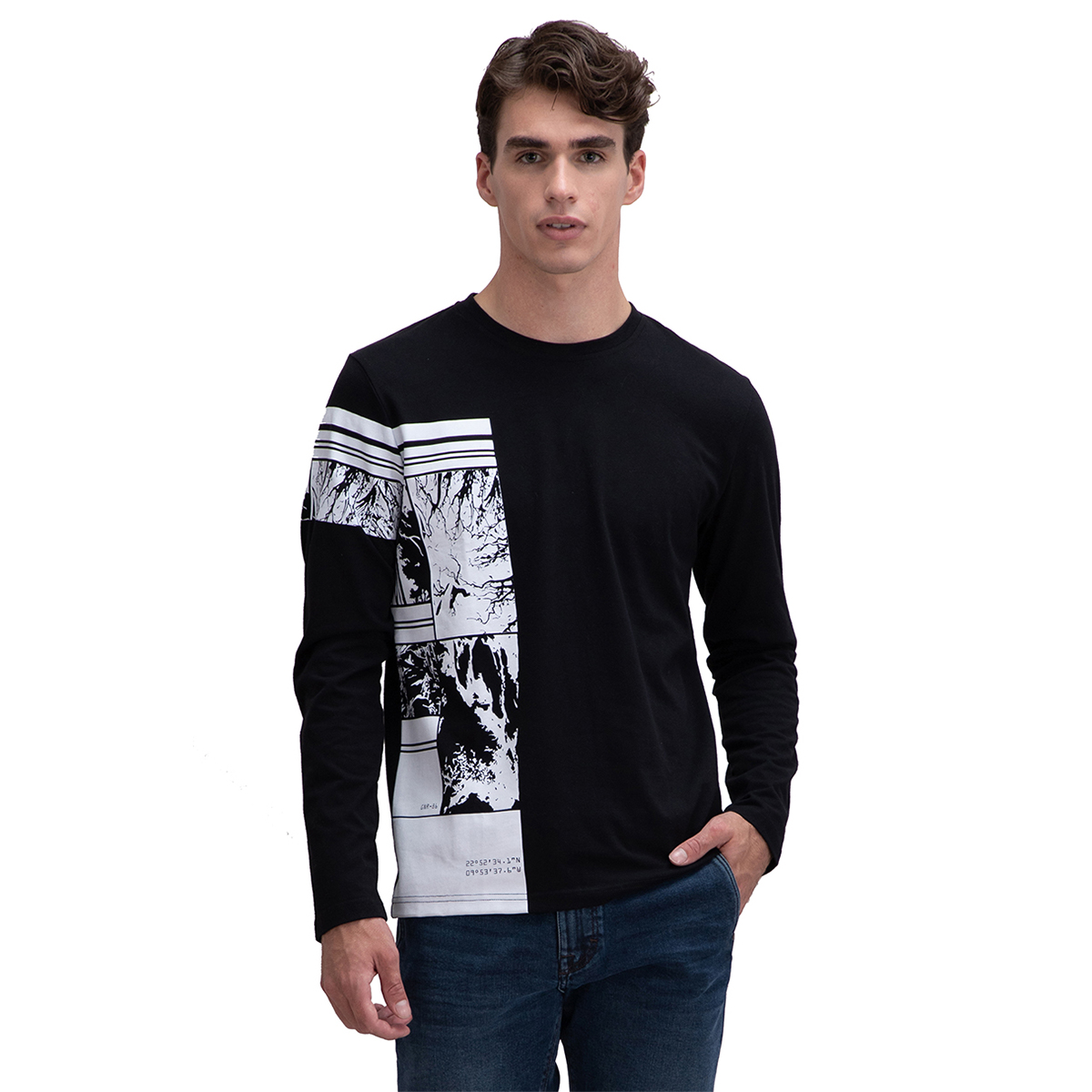 Playera con Estampado Manga Larga Caballero Generra 128900