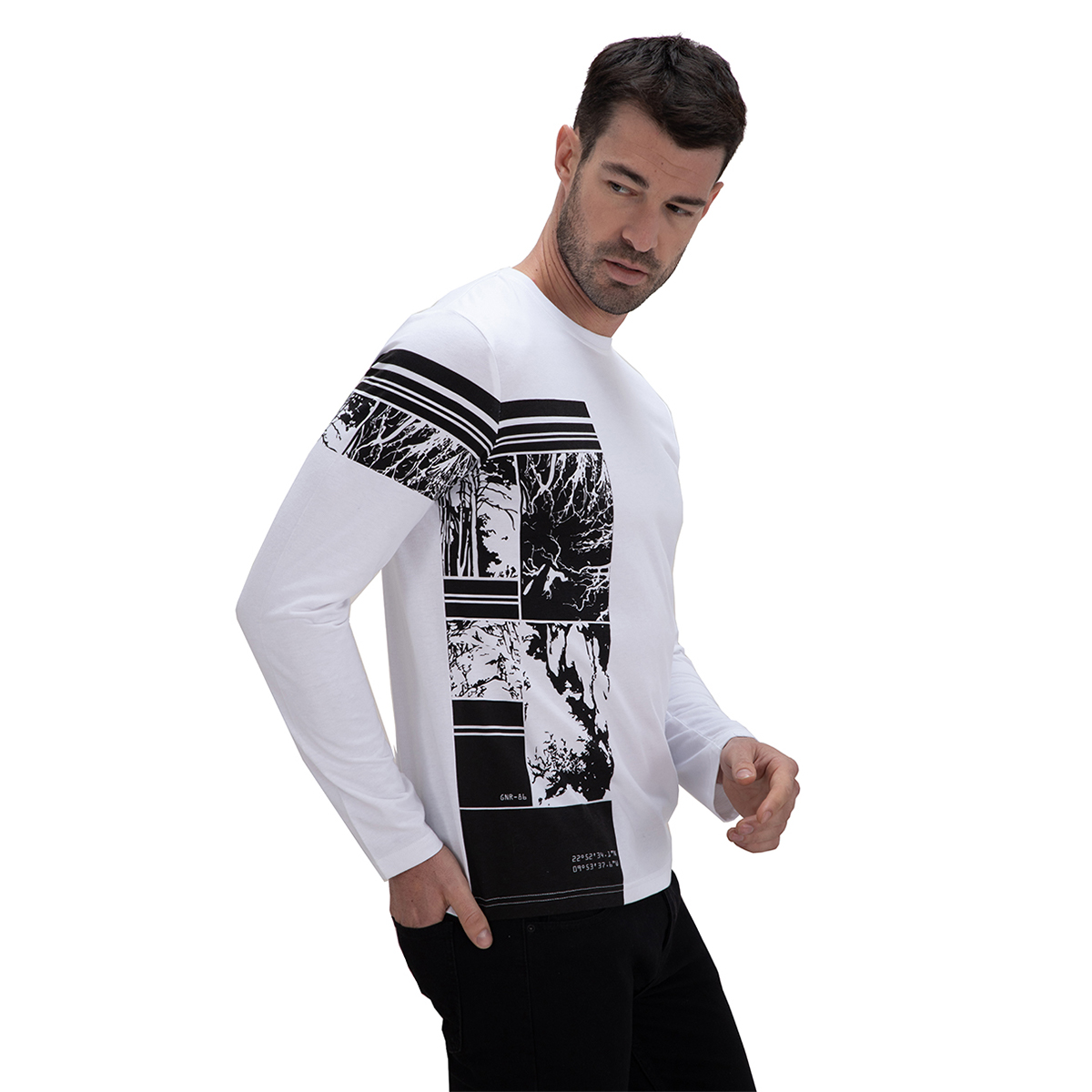 Playera con Estampado Manga Larga Caballero Generra 128900