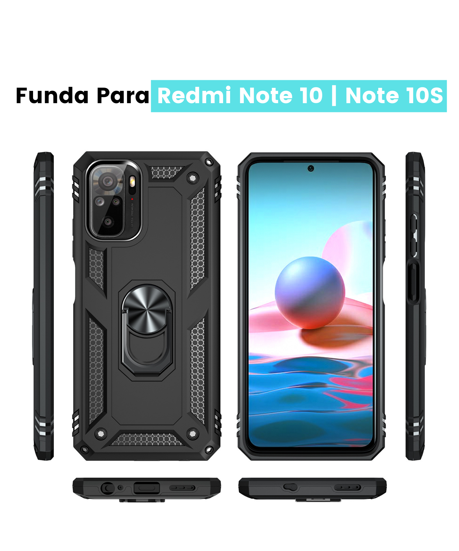 Funda Xiaomi Redmi Note 10 o 10s Uso Rudo Contra Golpes
