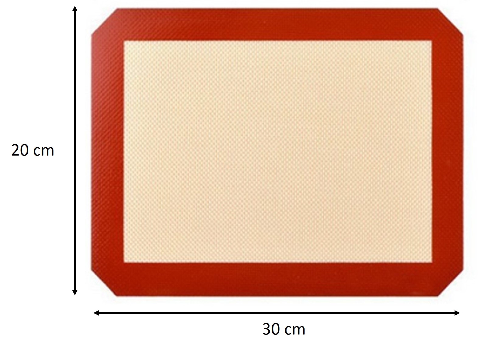 Tapete de Silicón liso para hornear, tipo Silpat Chico 20x30 cm