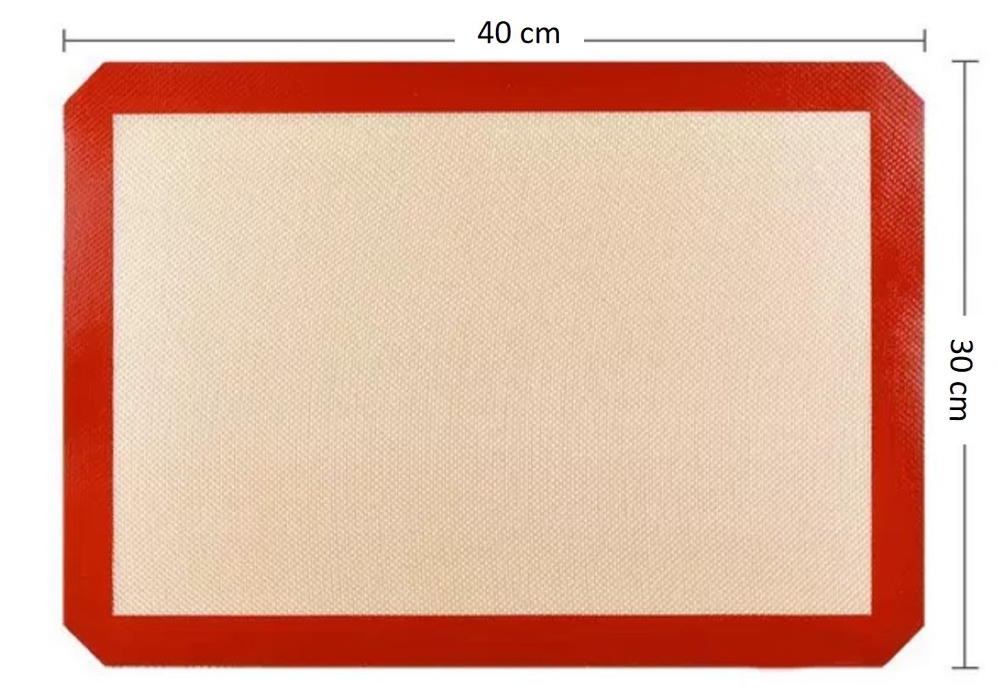Tapete de Silicón liso para hornear tipo Silpat, Mediano 30x40 cm