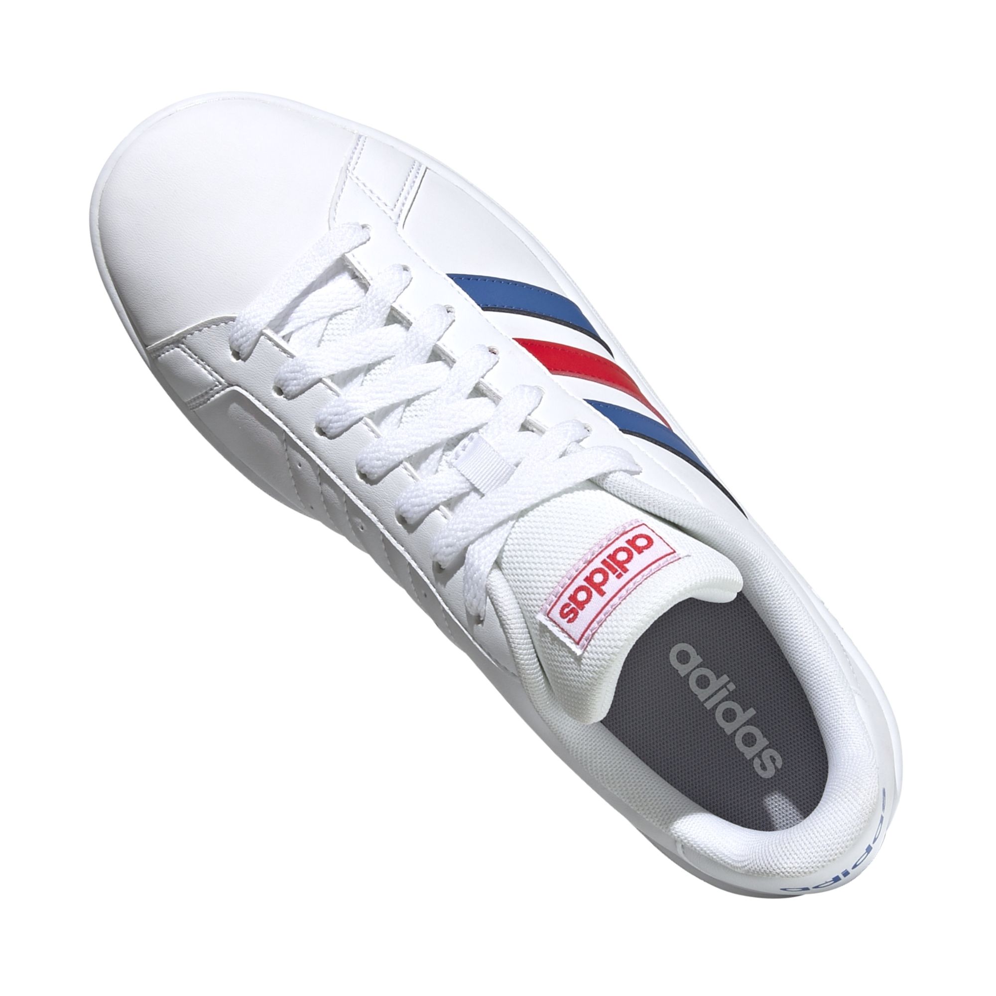 Tenis Adidas Grand Court Basic Blanco Azul Rojo Originales EE7901
