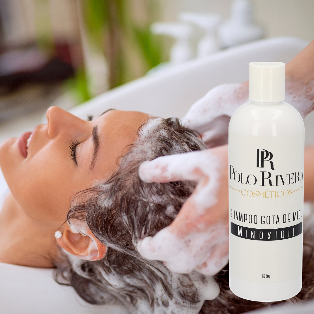 Shampoo Minoxidil Gota De Miel Sin Sales Keratina PR POLO RIVERA